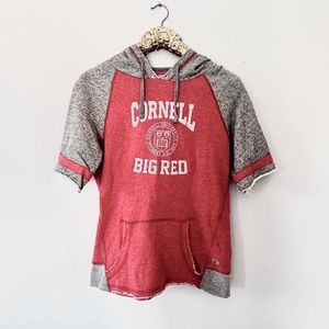 Cornell Big Red Short Sleeve Hoodie Sweatshirt Small American Collegiate®
